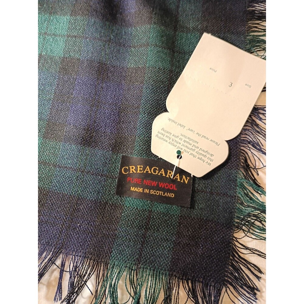 Creagaran 100% Thin wool Blanket Tartan Kertch  Earasaid Moffit Woolens NWT
